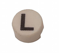 Button -L , black on white, WB