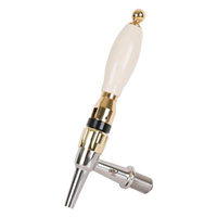 Tap -Alumasc lager, 30, JG 3/16″, chrome/gold, white handle